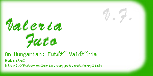 valeria futo business card